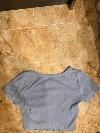 Blusa Pull&Bear azul manga corta