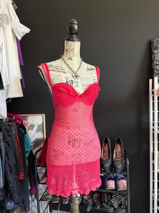 Vestido vintage 00s y2k encaje sexy