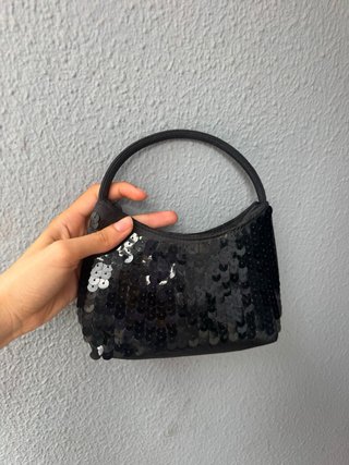 Bolso Y2K lentejuelas negro