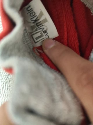 Sudadera Calvin Klein Jeans Roja Bordada Talla L