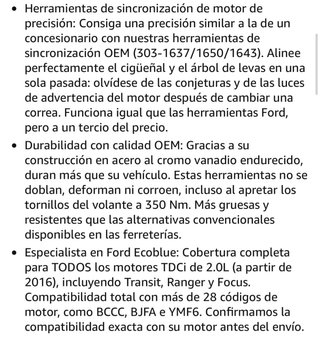 Herramienta de ajuste de motor para Ford