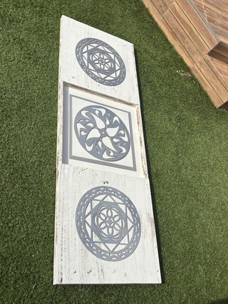 Cuadro decorativo madera y metal