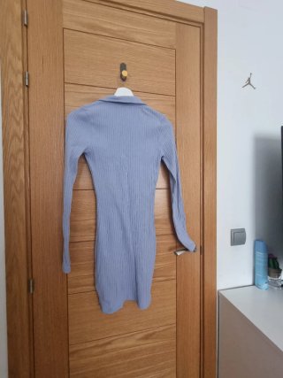 Vestido azul de punto