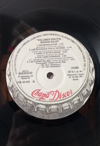 Vinilo Baron Rojo "Volumen Brutal"