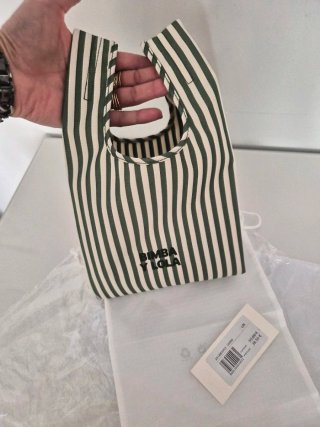 Bolsito Bimba y Lola Rayas Verde/Blanco
