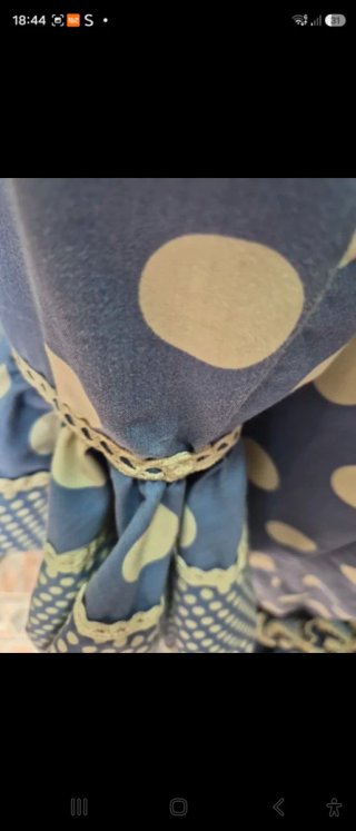 Vestido Flamenca Lunares Azul