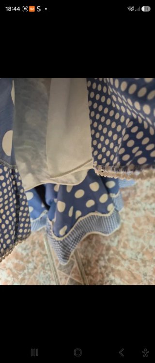Vestido Flamenca Lunares Azul