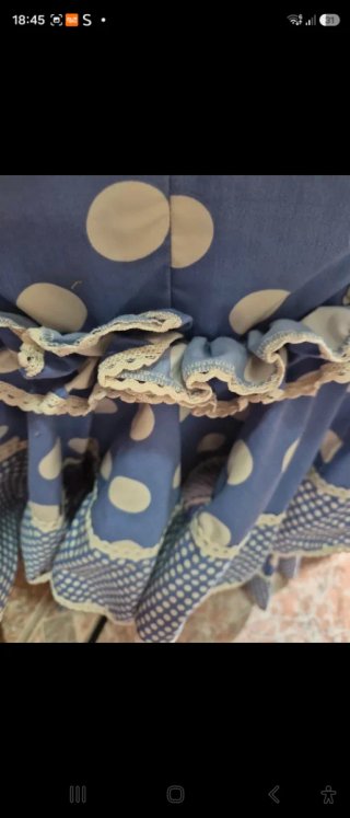 Vestido Flamenca Lunares Azul