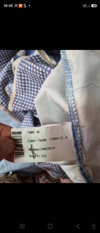 Vestido Flamenca Lunares Azul