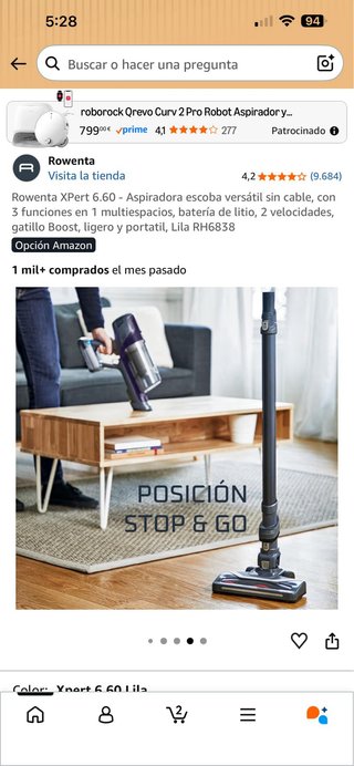 Aspiradora Rowenta XPert 6.60 Lila