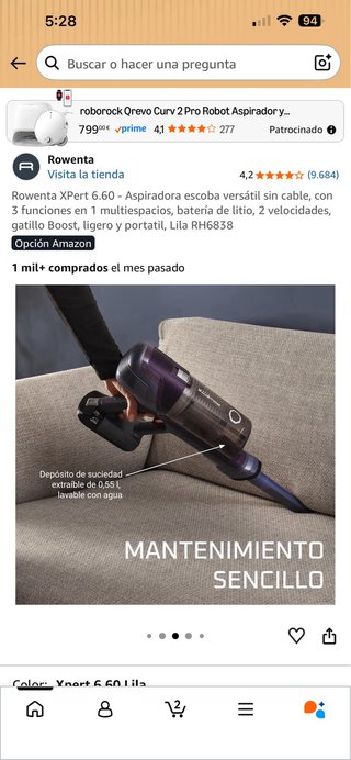 Aspiradora Rowenta XPert 6.60 Lila