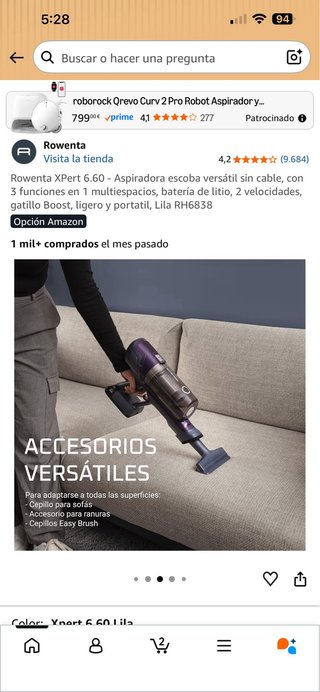 Aspiradora Rowenta XPert 6.60 Lila