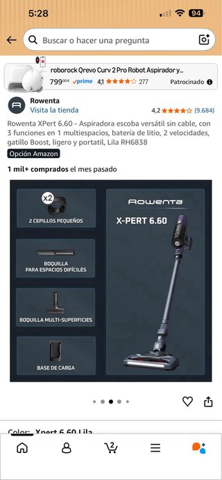 Aspiradora Rowenta XPert 6.60 Lila