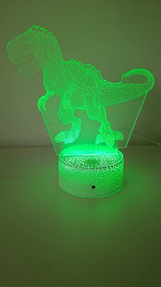 Lámpara LED 3D Dinosaurio