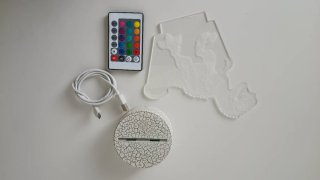 Lámpara LED 3D Dinosaurio