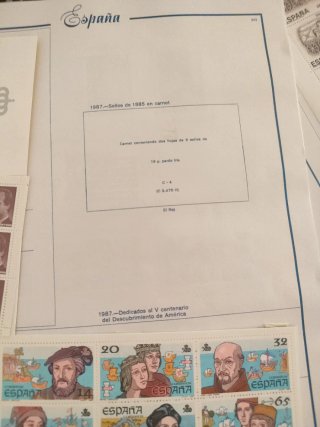 Álbum de sellos España 1984 al 1992