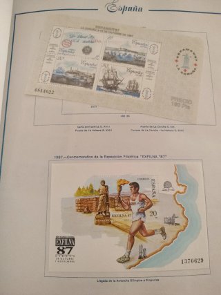 Álbum de sellos España 1984 al 1992