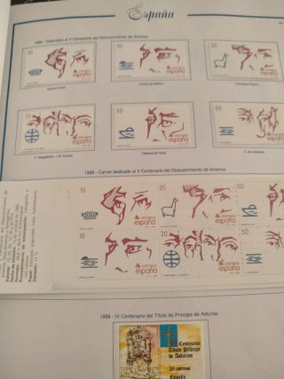 Álbum de sellos España 1984 al 1992
