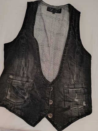 Chaleco vaquero negro
