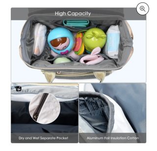 Mochila Cuna Portátil Bebé Viaje