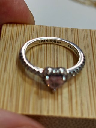Conjunto Pandora Corazón Rosa Plata