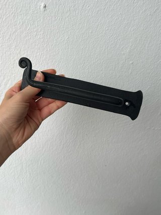 Toallero y porta rollos forja negro