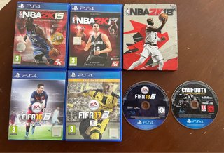 Lote 6 Juegos PS4: NBA 2K15, 2K17, 2K18, FIFA 16,