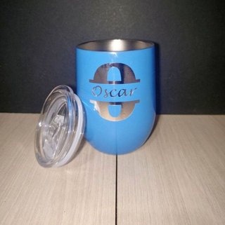 Vaso personalizado Oscar azul