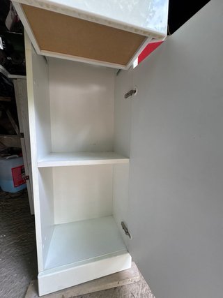 Armario alto blanco/beige