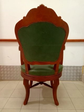 Antigua Silla de Escritorio, Giratoria 360°,Madera