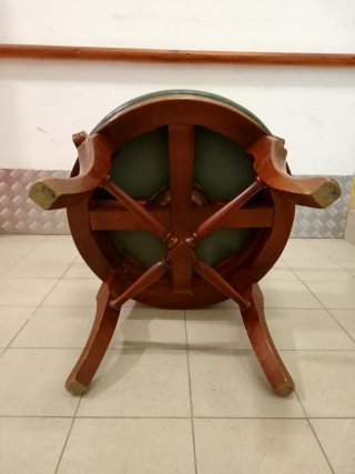 Antigua Silla de Escritorio, Giratoria 360°,Madera