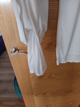 Pantalón ancho blanco mujer