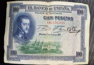 Billetes 100 pesetas España