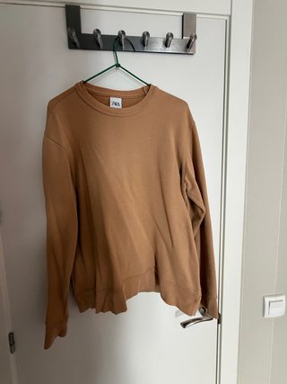 Sudadera Zara Marrón sin Capucha