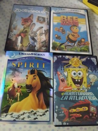 Pack 4 Películas DVD Infantiles