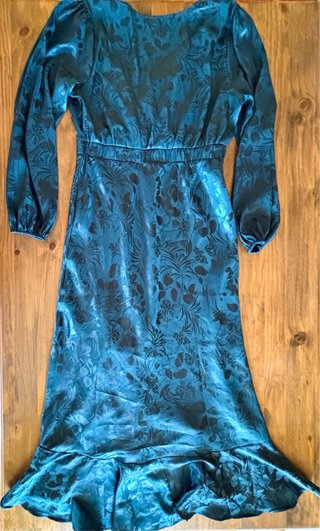 Vestido Midi Chenault Floral Volantes Talla L