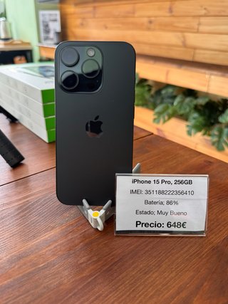 iPhone 15 Pro 256GB Nero (ESIM)