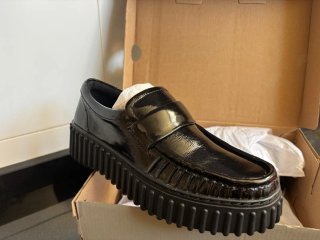 Mocasines Clarks Torhill Mocc Negros Charol NUEVOS