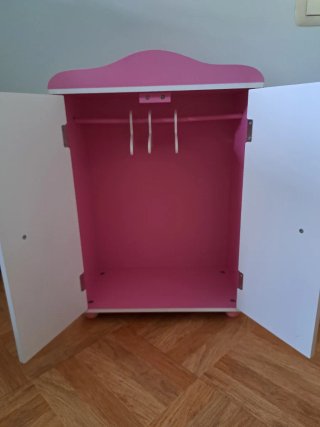 Armario y Cama Nido Muñecas Madera