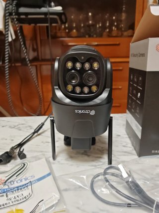 Cámara Vigilancia Ctronics 2.5K 4MP Doble Lente