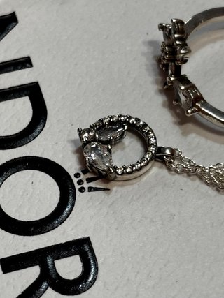 Conjunto Pandora Anillo y Collar Plata