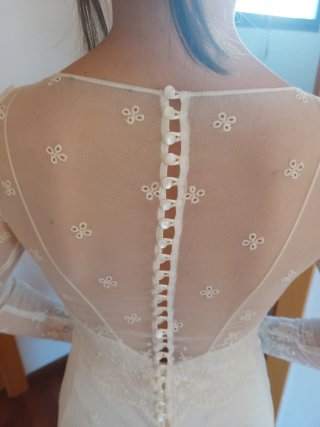 Vestido de Novia Otaudy Encaje Blanco