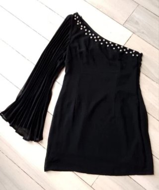Mini abito monospalla Armani Exchange nero tg. M