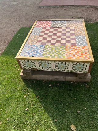 Mesa mosaico cerámica y metal