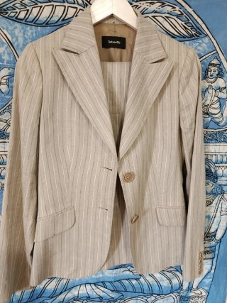 Traje de chaqueta Tintoretto rayas beige