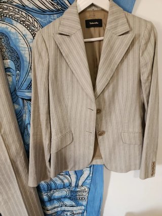 Traje de chaqueta Tintoretto rayas beige