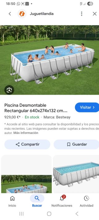 Piscina Bestway Tubular Rectangular