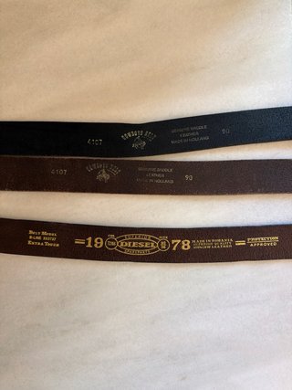 3 cinturones de piel vintage