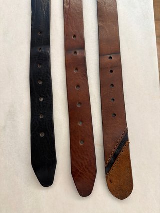 3 cinturones de piel vintage