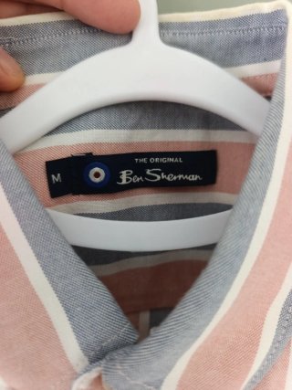 Camisa Ben Sherman Rayas Rosas y Grises